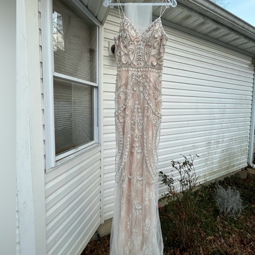Elegant Beaded Evening Gown